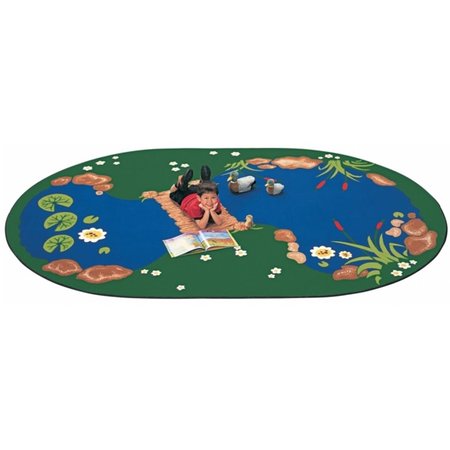 CARPETS FOR KIDS The Pond 5.83 ft. x 8.33 ft. Oval Carpet 3051